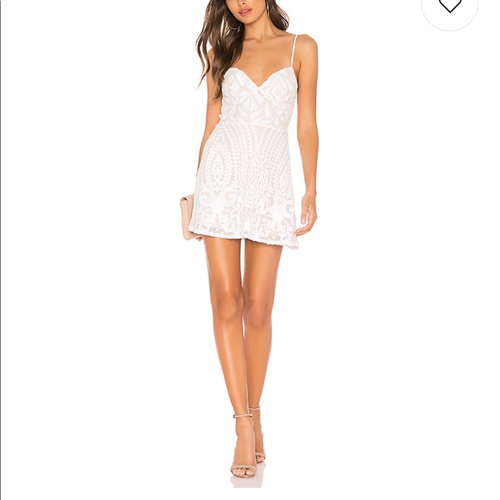 Super down - Tiff Mini Dress in White